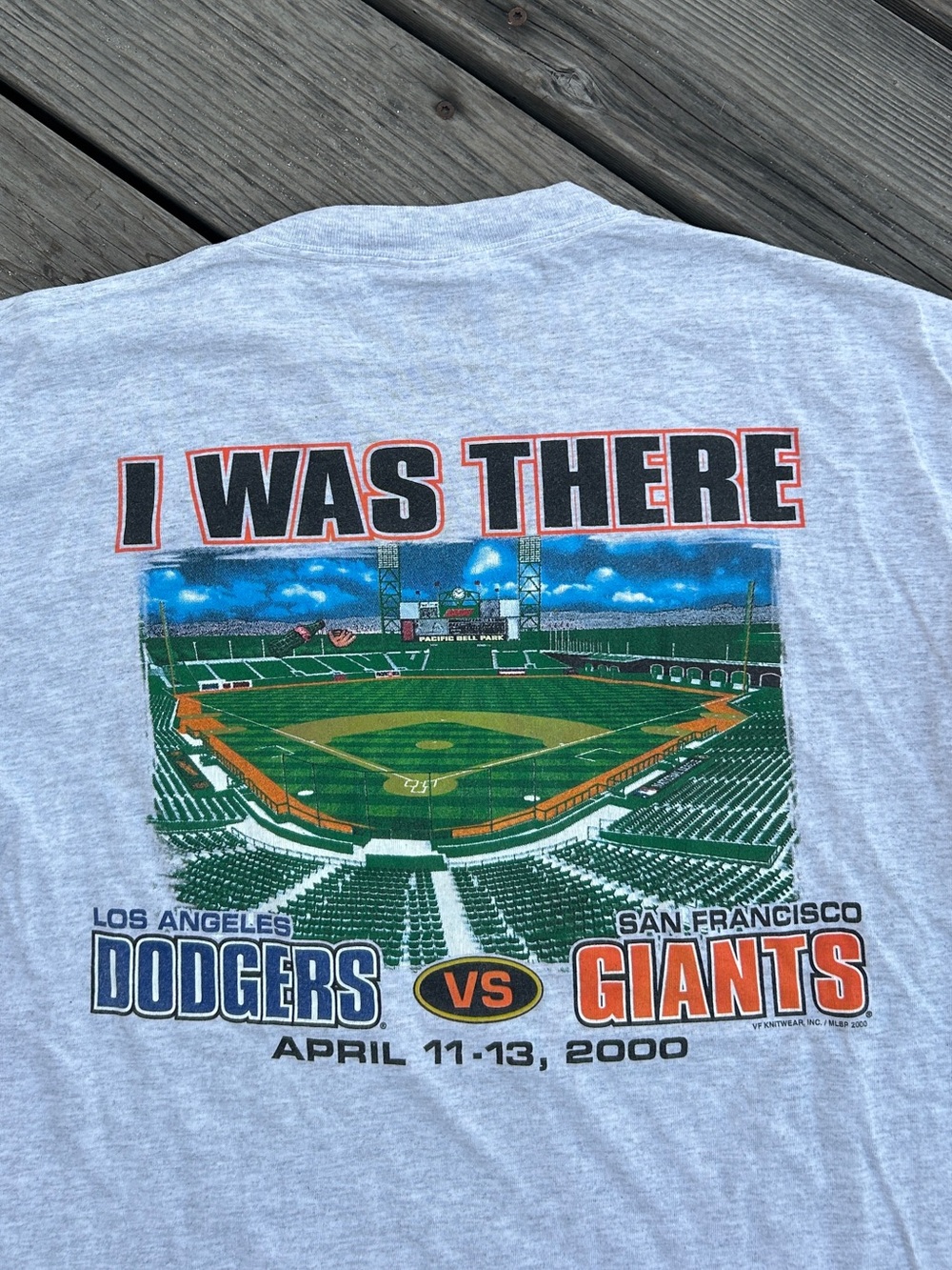 2000 Vtg SF Giants vs LA Dodgers “I Was There” Pac Bell Shirt Large Men’s Cotton
